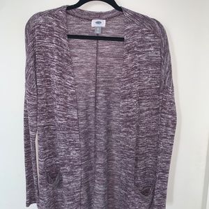XS Old Navy Purple & White Cardigan